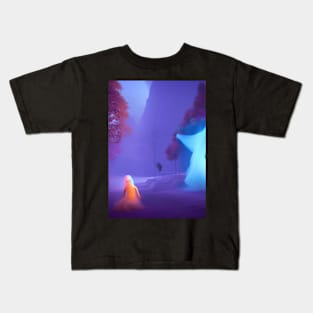 SURREAL GHOSTLY FIGURES ON HALLOWEEN NIGHT Kids T-Shirt